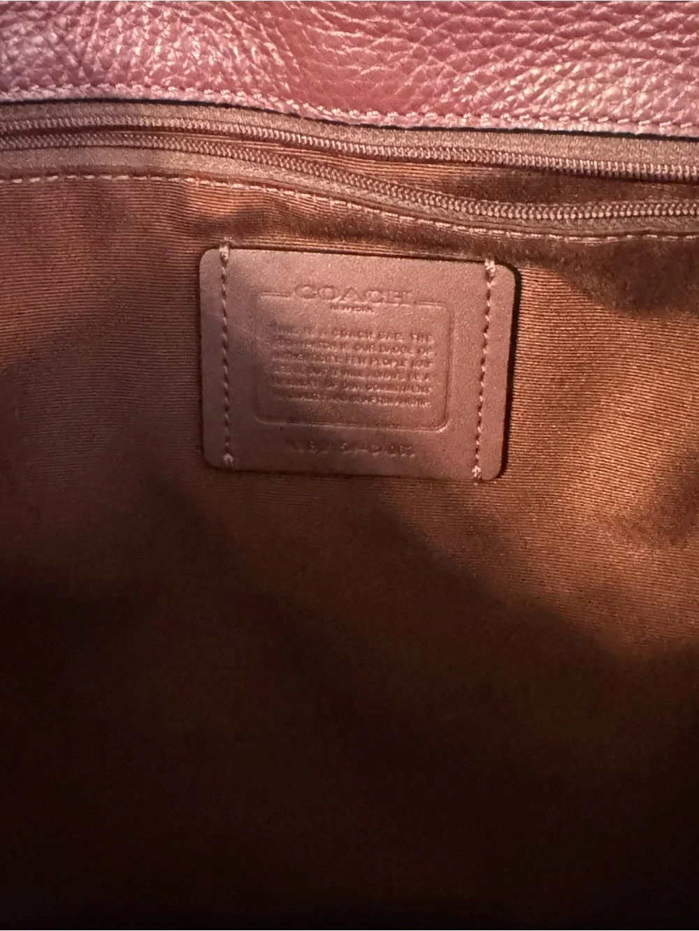 COACH Red Leather Tote Bag with Signature Coach Logo